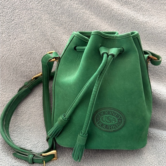 Dooney & Bourke Handbags - Dooney and Bourke Mini Nubuck Drawstring in Jade